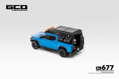 GCD 1:64 Toyota Tundra Camper with accessories Blue