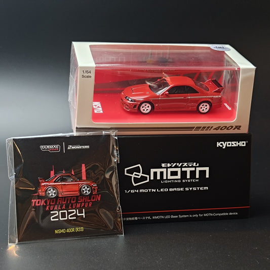 Kyosho 1:64 Nissan Nismo 400R RED Tokyo Auto Salon KL Edition with Leen Customs Pin