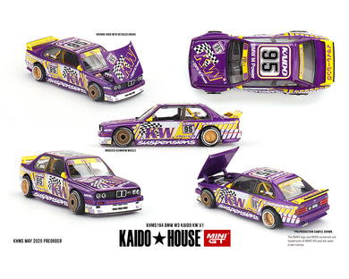 (Preorder) Kaido House x Mini GT 1:64 BMW M3 Kaido KW V1 – Purple