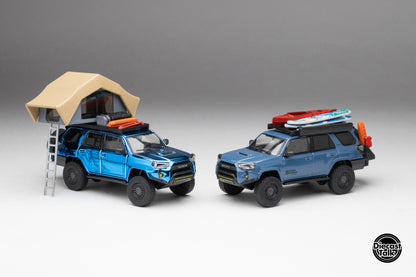 DiecastTalk x Front Runner 1/64 Toyota 4Runner TRD PRO Overland Cavalry Blue Ltd 1008 pcs