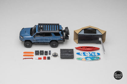 DiecastTalk x Front Runner 1/64 Toyota 4Runner TRD PRO Overland Cavalry Blue Ltd 1008 pcs