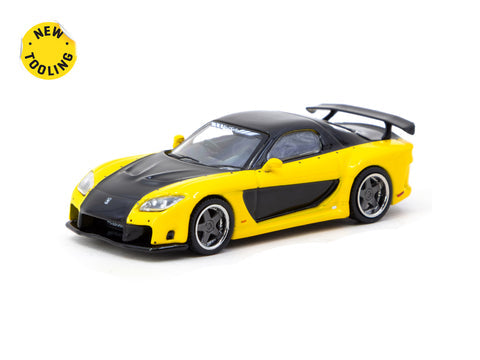 Tarmac Works 1:64 Mazda RX-7 VeilSide Fortune7- Yellow – DiecastTalk