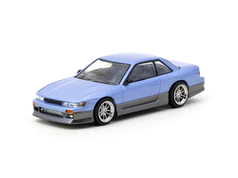 Tarmac Works 1/64 VERTEX Nissan Silvia S13 Blue/Grey - GLOBAL64