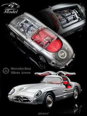 YS model 1/64 Mercedes-Benz 300 SLR Uhlenhaut coupe
