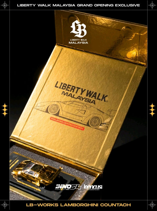 LBWK 1/64 INNO64 Leen customs Malaysia Limited Lamborghini Countach Gold Chrome