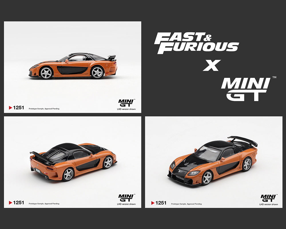 MINI GT VeilSide ミニカー 2台セット Mini GT 1:64 Mazda RX-7 VeilSide Fortune “The Fast and the Furious