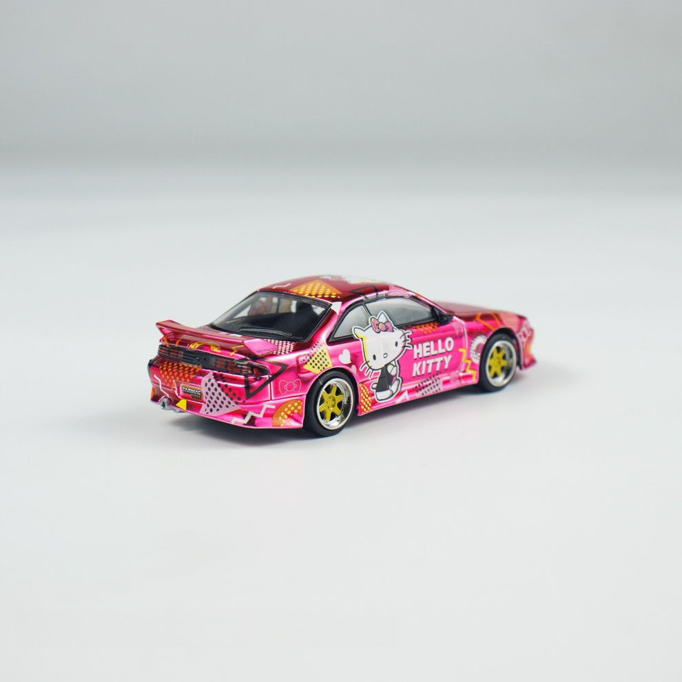 Tarmac Works 1/64 Nissan Silvia S14 Vertex Hello Kitty Pink Chrome APAxpo 2025