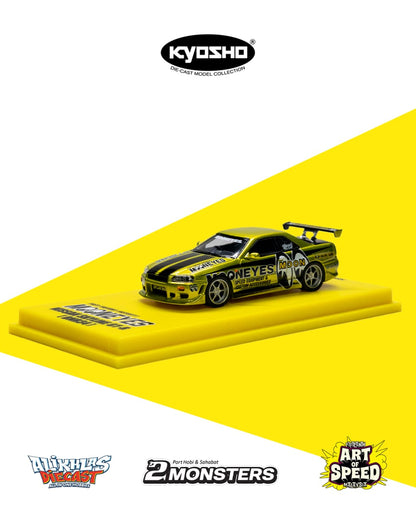 Kyosho MOTN 1/64 Art of Speed Malaysia Limited Nissan Skyline R34 Mooneyes