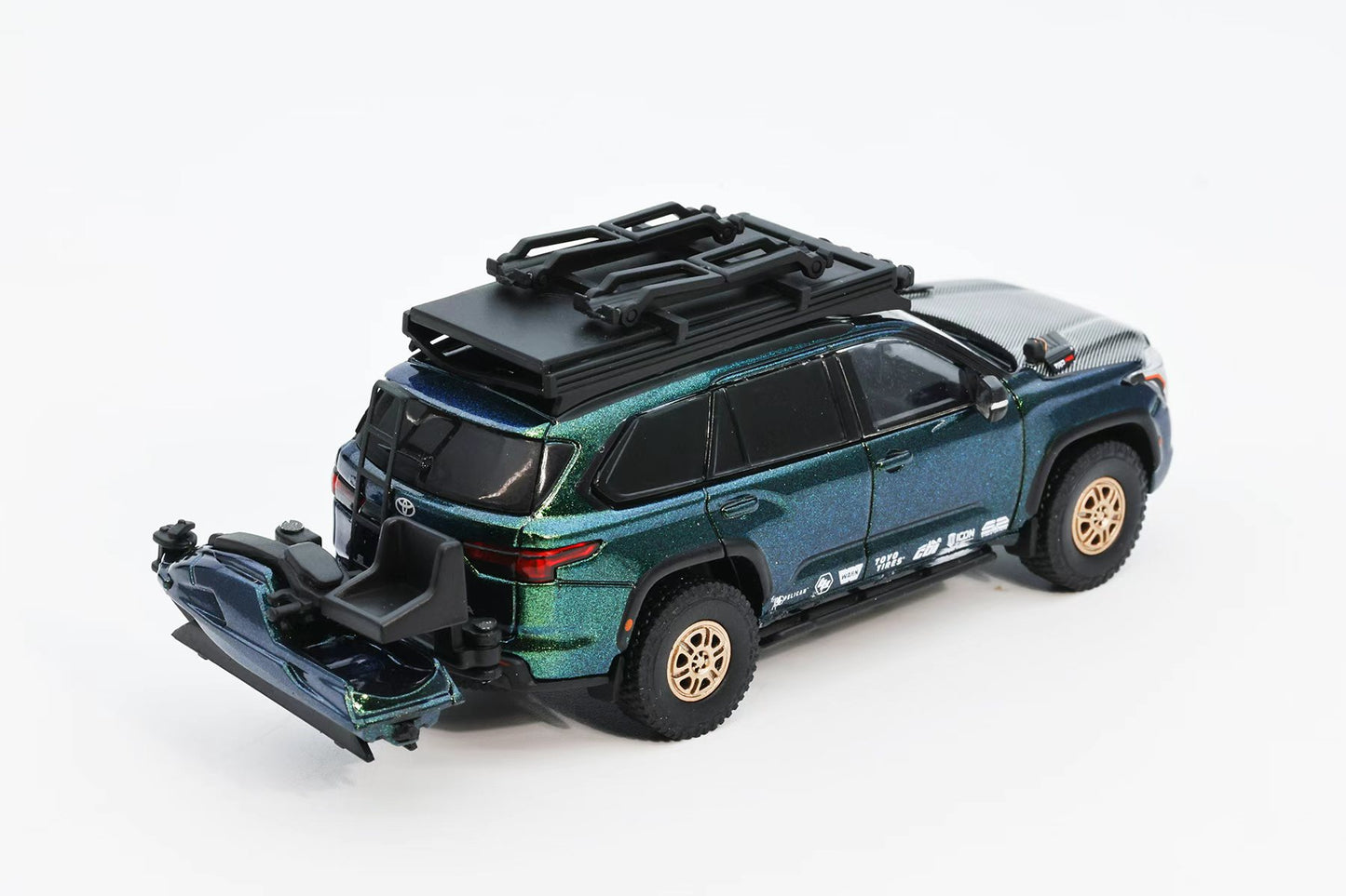 GCD 1:64 Toyota Sequoia TRD PRO with Jet Ski & Accessories Magic Green Color