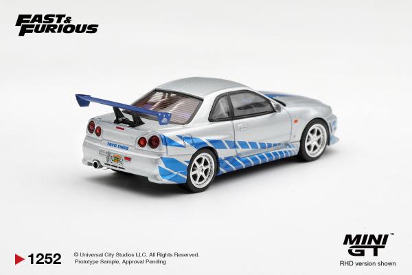 Mini GT 1:64 Fast & Furious Nissan Skyline R34 2 Fast 2 Furious” Brian O’Conner – Limited Edition