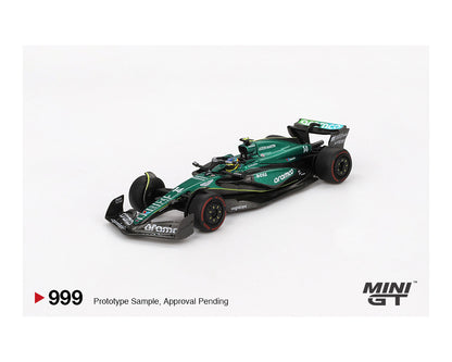 Mini GT 1:64 Aston Martin AMR24 #14 Fernando Alonso 2024 F1 2024 Bahrain GP – Mijo Exclusives