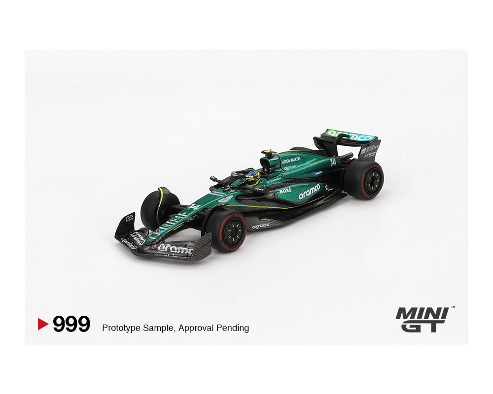 (Preorder) Mini GT 1:64 Aston Martin AMR24 #14 Fernando Alonso 2024 F1 2024 Bahrain GP – Mijo Exclusives