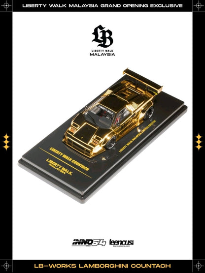 LBWK 1/64 INNO64 Leen customs Malaysia Limited Lamborghini Countach Gold Chrome
