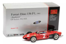 Load image into Gallery viewer, CMC 1:18 FERRARI F1 DINO 156 SHARKNOSE P.HILL #2 WORLD CHAMPION 1961 LIM. #M-068