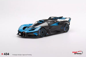 Top Speed 1:18 Bugatti Bolide Blue Carbon Launch Version