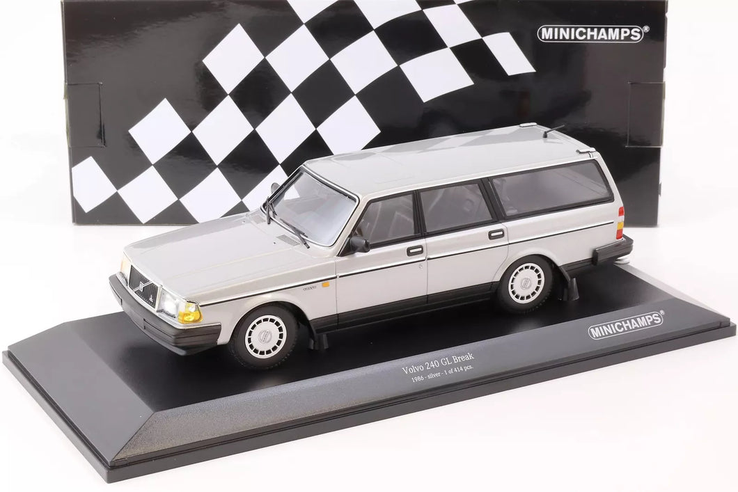 Minichamps 1:18  Volvo 240 GL Break Estate 1986 Silver Metallic