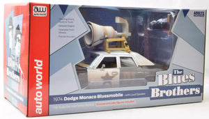 Auto World 1:18 The Blues Brothers 1974 Dodge Monaco Bluesmobile with Figures