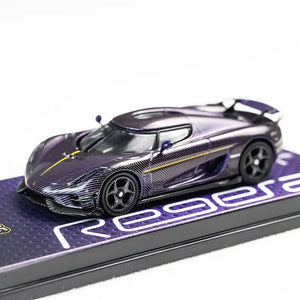 Tarmac Works 1/64 Koenigsegg Regera Purple Carbon Fiber Toycar Salon Special Ed.