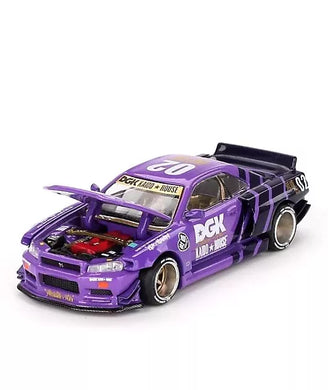 Kaido House x DGK 1:64 Nissan Skyline GT-R (R34) ROULETTE RACER