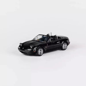 MicroTurbo 1:64 Mazda Miata NA Black with Popup headlights