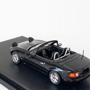 MicroTurbo 1:64 Mazda Miata NA Black with Popup headlights