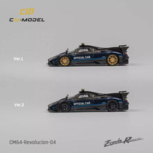 Load image into Gallery viewer, CM Model 1:64 Pagani Zonda Revolucion Full Carbon Blue Saftey Car