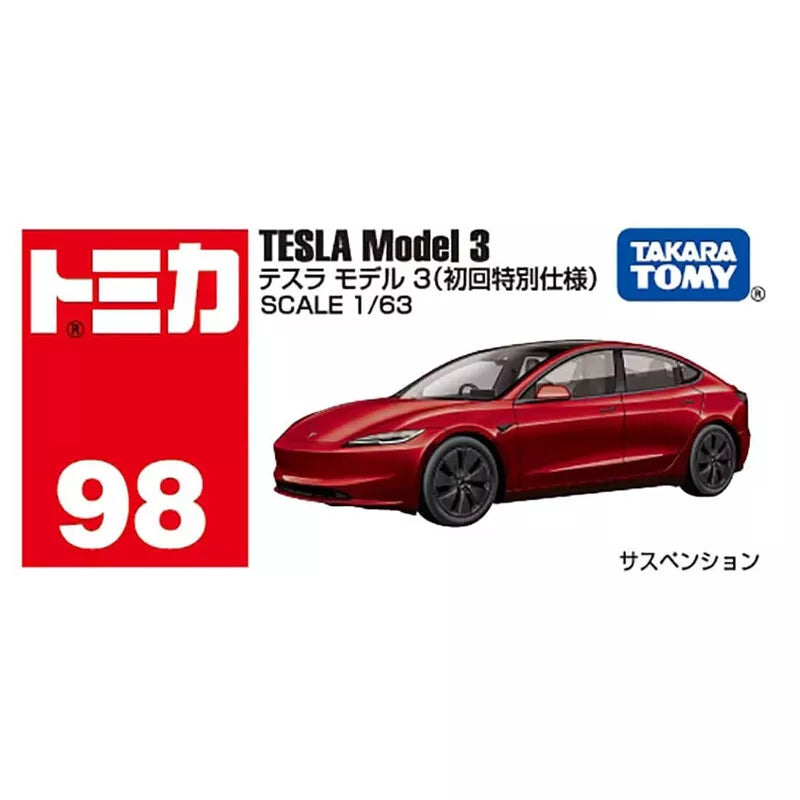 Tesla Model 3 ミニカー 1/43 レッド Genuine Tesla Model 3 Collectible Diecast Toy Car 1:43 OEM