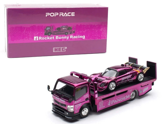 Poprace 1/64 Pandem Lotus Elise Pandem Truck Box Set Purple Chrome HEC 2026