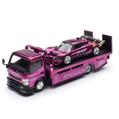 Poprace 1/64 Pandem Lotus Elise Pandem Truck Box Set Purple Chrome HEC 2026