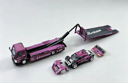 Poprace 1/64 Pandem Lotus Elise Pandem Truck Box Set Purple Chrome HEC 2026