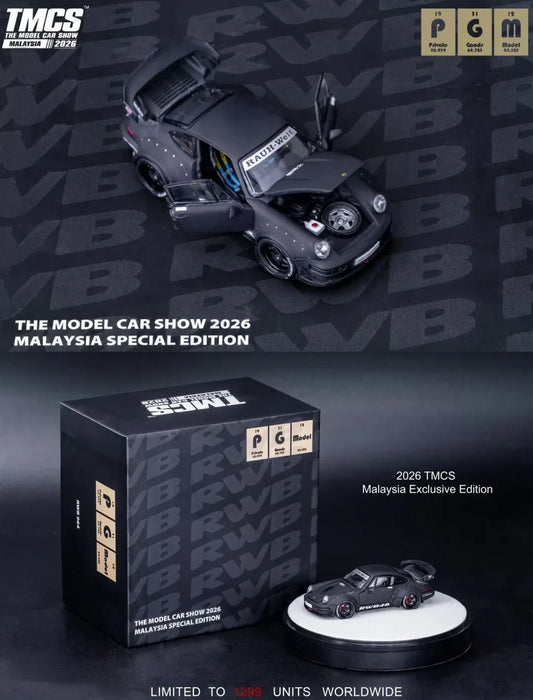 PGM 1/64 TMCS 2026 Porsche RWB 964 Matte Black