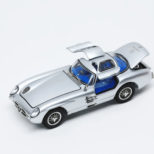 YS Model 1:64 Mercedes Benz 300SLR Uhlenhaut Coupé Blue Interior