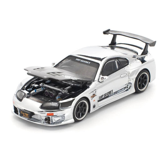 Poprace 1/64 Toyota Toyota Supra GT300 Top Secret Silver Chrome