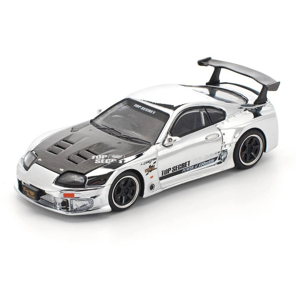 Poprace 1/64 Toyota Toyota Supra GT300 Top Secret Silver Chrome