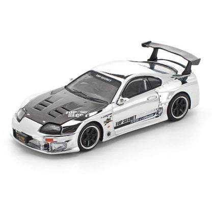 Poprace 1/64 Toyota Toyota Supra GT300 Top Secret Silver Chrome