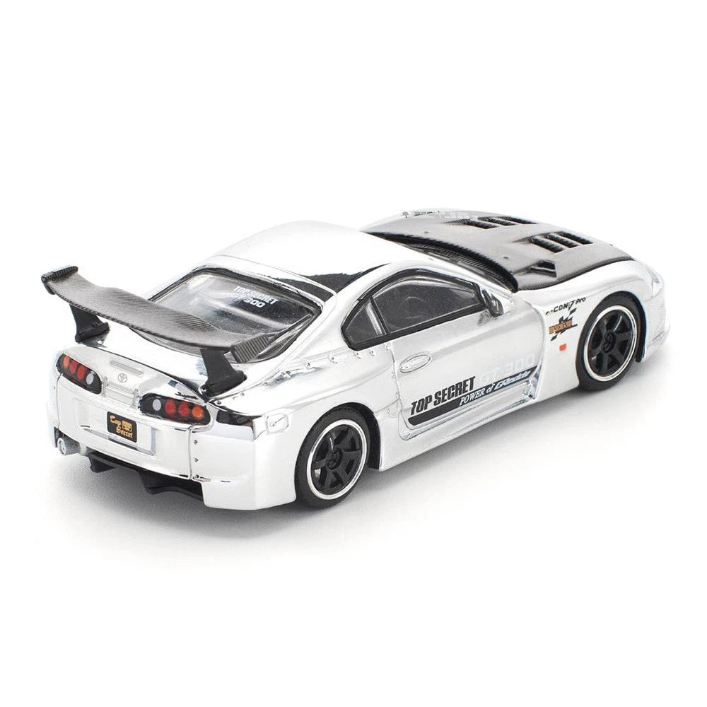 Poprace 1/64 Toyota Toyota Supra GT300 Top Secret Silver Chrome
