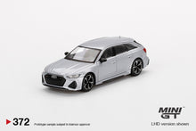 Load image into Gallery viewer, MiniGT 1:64 Audi RS 6 Avant Carbon Black Edition Florett Silver Limited Edition