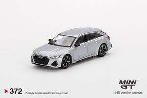 MiniGT 1:64 Audi RS 6 Avant Carbon Black Edition Florett Silver Limited Edition