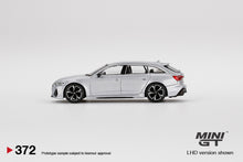 Load image into Gallery viewer, MiniGT 1:64 Audi RS 6 Avant Carbon Black Edition Florett Silver Limited Edition