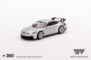 Mini GT 1:64 Mijo Exclusive Porsche 911 (992) GT3 GT Silver Metallic