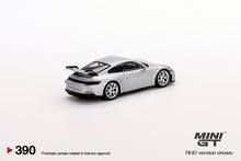 Load image into Gallery viewer, Mini GT 1:64 Mijo Exclusive Porsche 911 (992) GT3 GT Silver Metallic