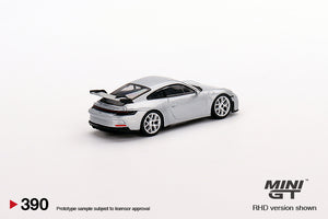 Mini GT 1:64 Mijo Exclusive Porsche 911 (992) GT3 GT Silver Metallic