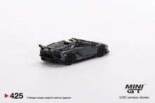 Load image into Gallery viewer, Mini GT 1:64 Mijo Exclusives Lamborghini Aventador SVJ Roadster Griglo Telesto