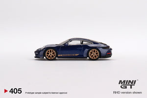 Mini GT 1:64 Porsche 911 (992) GT3 Touring Gentian Blue Metallic – Mijo Exclusives