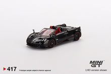 Load image into Gallery viewer, MiniGT 1/64 Mijo Exclusive Pagani Huayra Roadster Black
