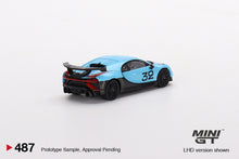 Load image into Gallery viewer, Mini GT 1:64 Bugatti Chiron Pur Sport  “Grand Prix” – MiJo Exclusives USA Blister Packaging