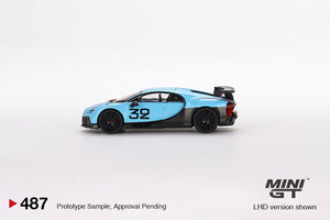 Mini GT 1:64 Bugatti Chiron Pur Sport  “Grand Prix” – MiJo Exclusives USA Blister Packaging