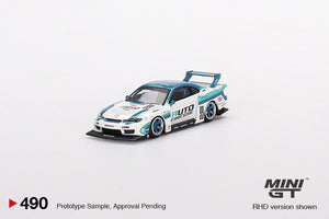 Mini GT 1:64 Nissan LB-Super Silhouette S15 SILVIA Auto Finesse – Mijo Exclusives USA Blister Packaging