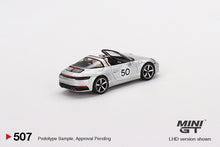 Load image into Gallery viewer, Mini GT 1:64 Porsche 911 Targa 4S Heritage Design Edition (GT Silver Metallic) (RHD)