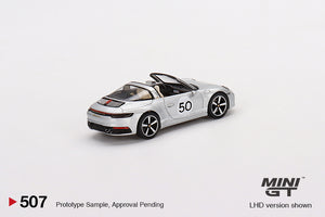 Mini GT 1:64 Porsche 911 Targa 4S Heritage Design Edition (GT Silver Metallic) (RHD)